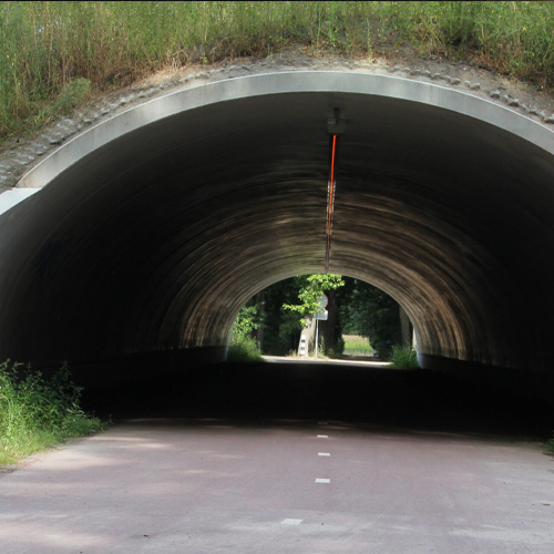 Vandaalbestendige verlichting van RXLight bij tunnel in Veldhoven