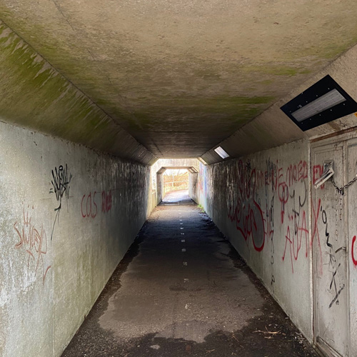 Vandaalbestendige verlichting van RXLight bij tunnel in Wieringermeer